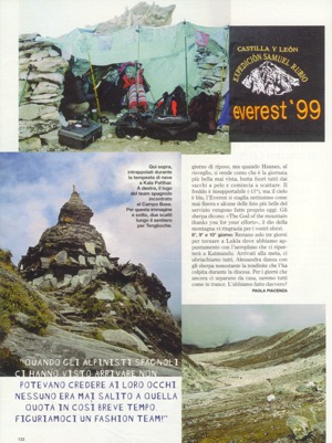 Pagina de la revista en la que se ve el logotipo de la expedición. 