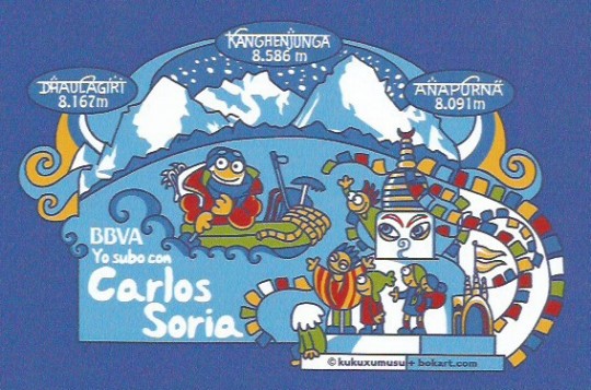 Pegatina expedición Annapurna Carlos Soria