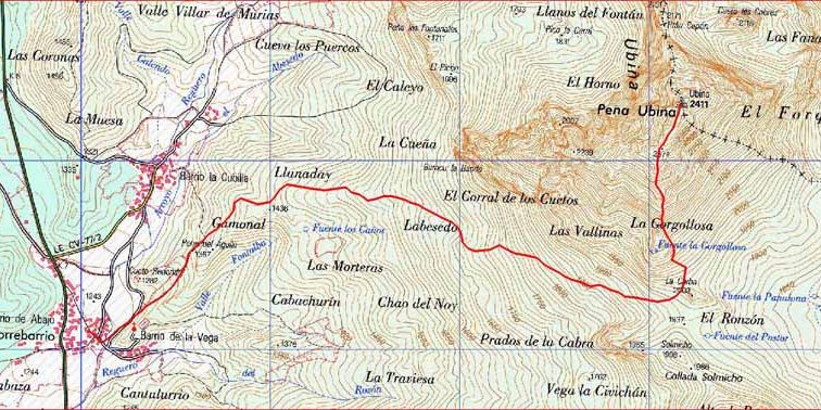 Peña Ubiña Arista Sur