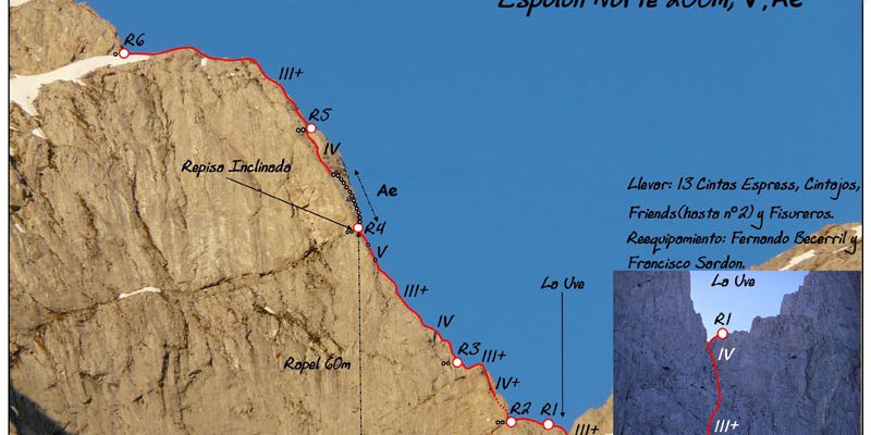 Croquis del Espolón norte del Espigüete