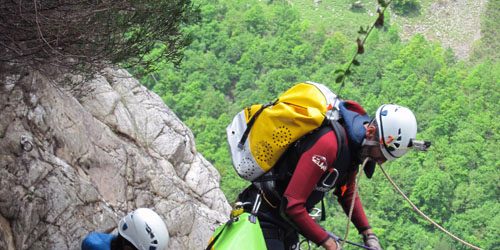 Rapel en barranco