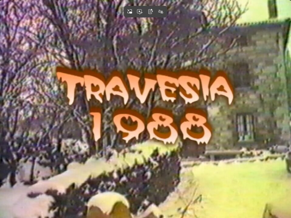Primera grabación y montaje de video de mi vida.
Alquilamos una enorme cámara de video para grabar la travesía de esquí que organizábamos los amigos todos los años.